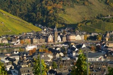 Wein- und Gästehaus Kappes - Panoramablick auf Mosel und Burg Landshut