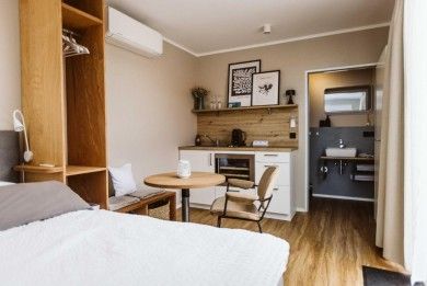 Modernes Tiny House Diva am Weingut