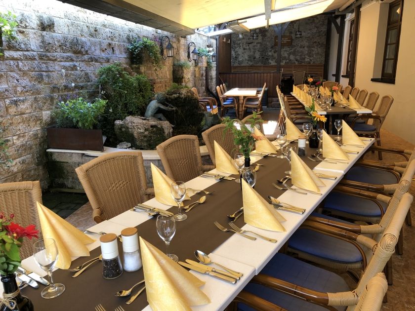 Tischdekoration Garten