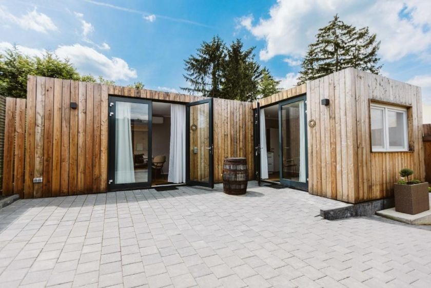 Modernes Tiny House Diva am Weingut