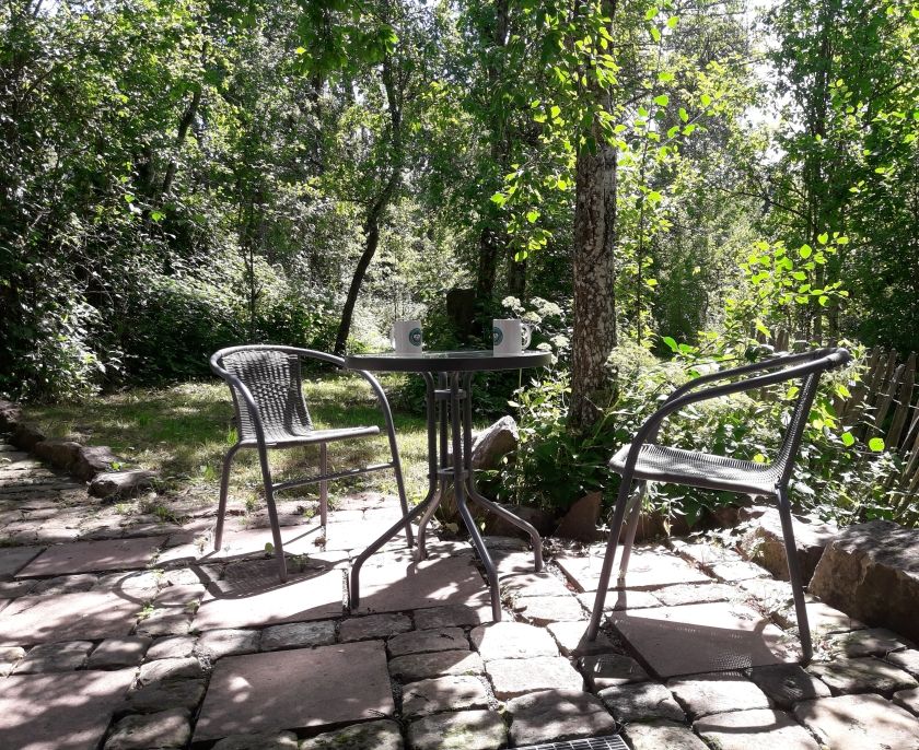 Terrasse und wilder Garten