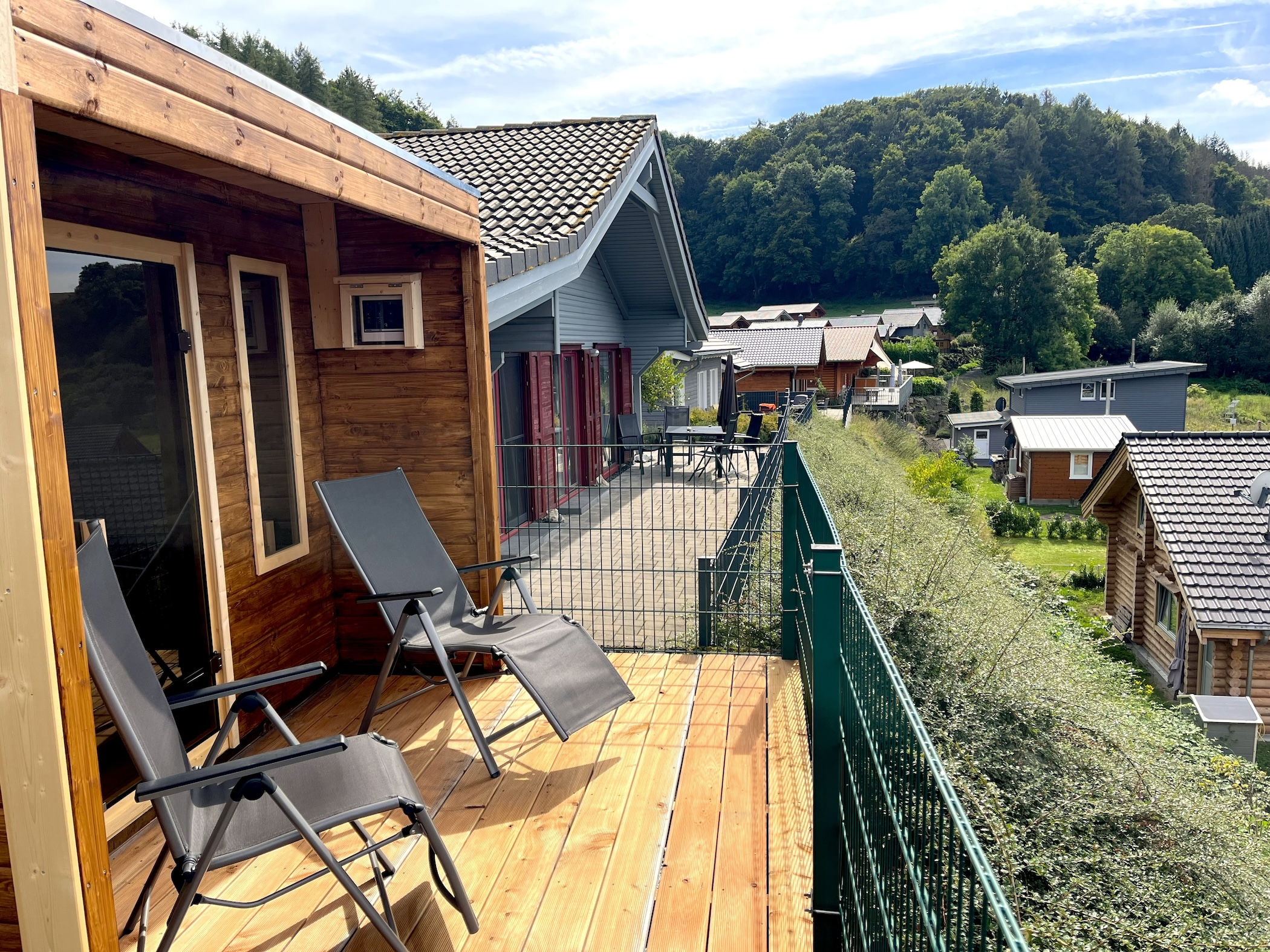 Ferienhaus Susi Aussensauna Liegebereich